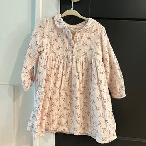 Girls long sleeve floral cotton dress 2T